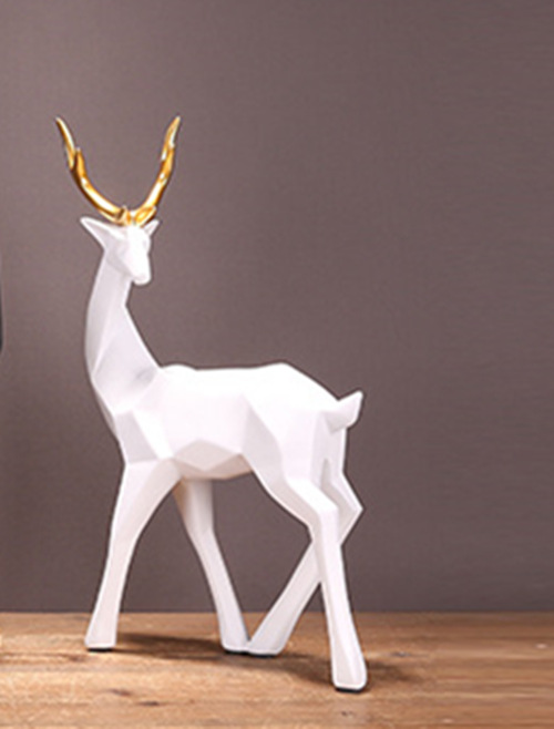 Clearance Nordic Elk Christmas Black And White Simple Creative Resin Crafts Desktop Ornaments