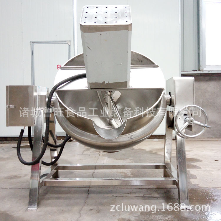 供应200L电加热搅拌夹层锅 电加热搅拌餐厅专用夹层锅