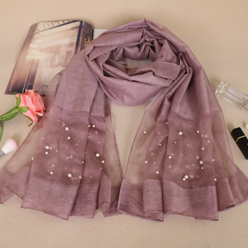 #7 (2) 蕾丝珍珠羊绒围巾