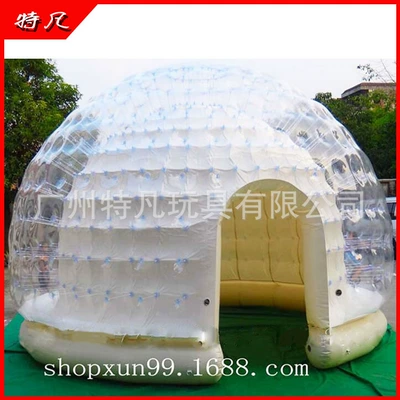 Factory direct sale inflatable tent, round double layer tent for outdoor camping, outdoor transparent tent exhibition tent