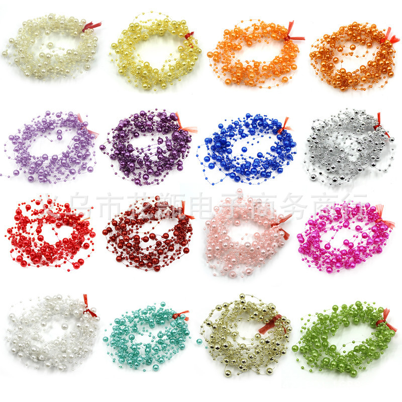Plastic round beads pearl