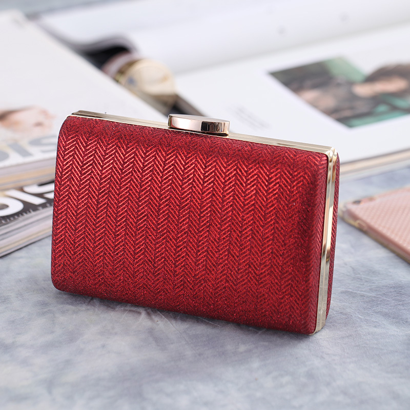 Clutch Bag Dinner Bag Plaid Synthetic Leather Hard Shell Women's Bag