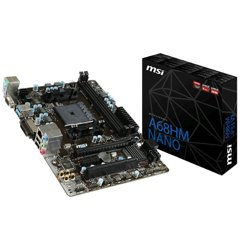 Материнская плата M-SI/Micro-Star A68HM NANO FM2/FM2+ A68 с полной твердой подложкой поддерживает 870K 7650K
