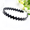 Plastic black headband, wavy hairpins with pigtail, fashionable hair accessory, Korean style