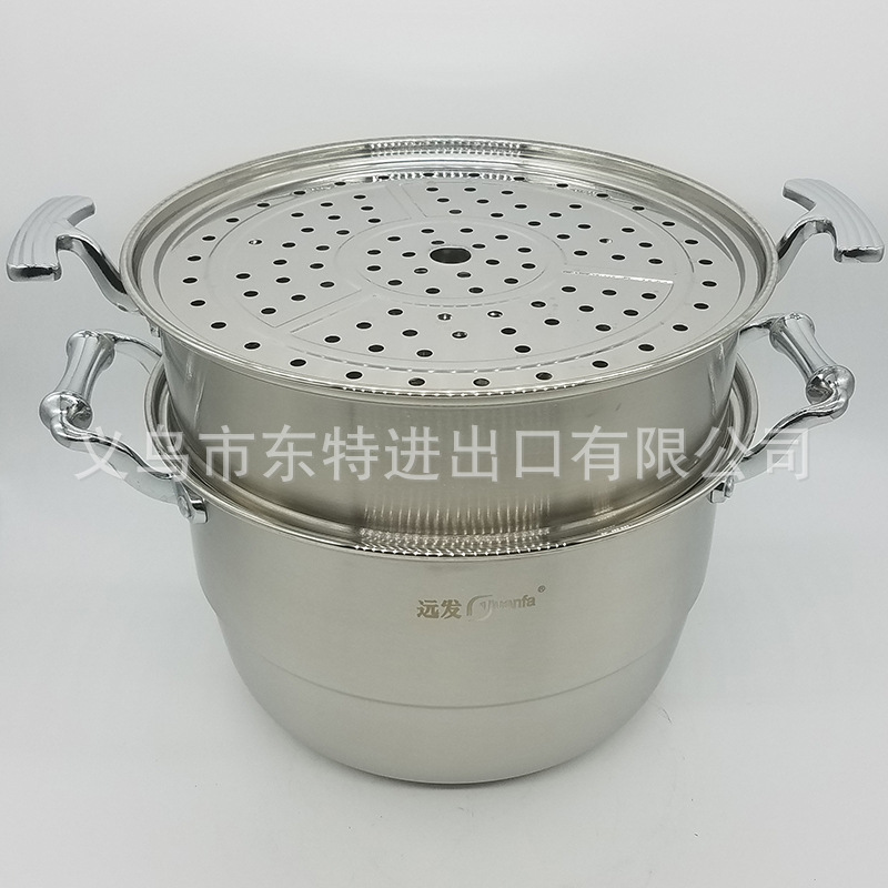Factory direct sales of stainless steel steamers, combination LIDS, double-bottom steamers, composite steel multi-purpose steamers, high-end gift POTS detail image 6