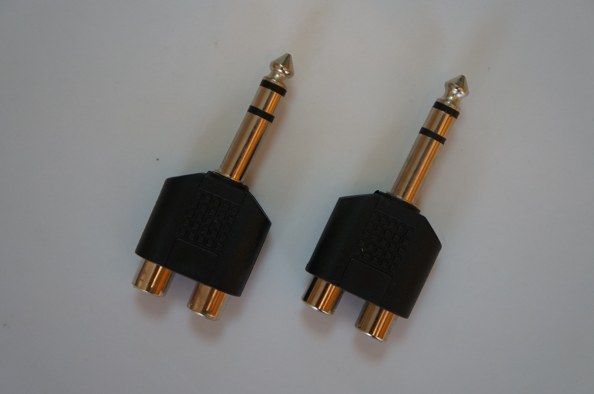 6.35双声道公转双莲花母头莲花座 6.5头转AV 音频 转换头 插头