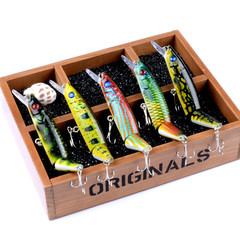 Spinning Lure Multi-jointed Minnow Lure 14cm/21.7g 5-color Set Plastic Hard Bait Life-like Lure Fake Lure