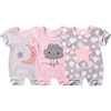 baby Short sleeve clothes Newborn Flaky clouds Moon one-piece garment baby Summer wear pajamas summer baby clothes