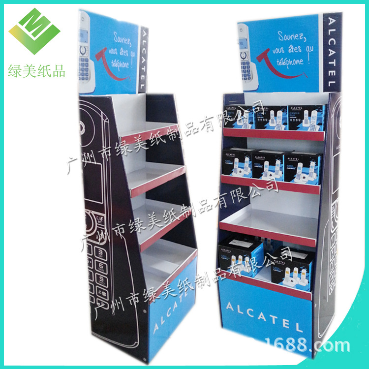 落地层式瓦楞坑纸纸货架展架 纸陈列架