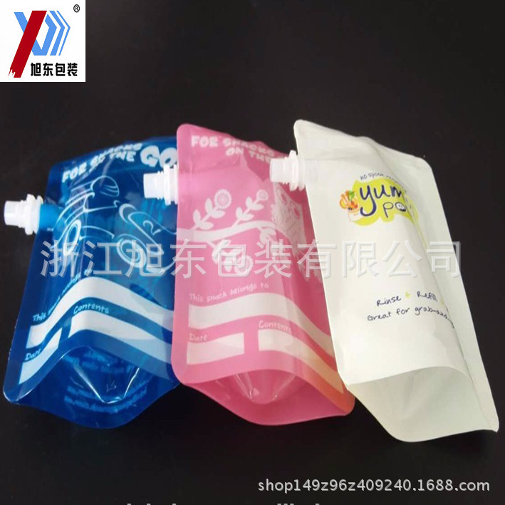 侧吸嘴饮料袋 果冻果汁豆浆吸嘴袋 不规则异形包装袋厂家量身定做