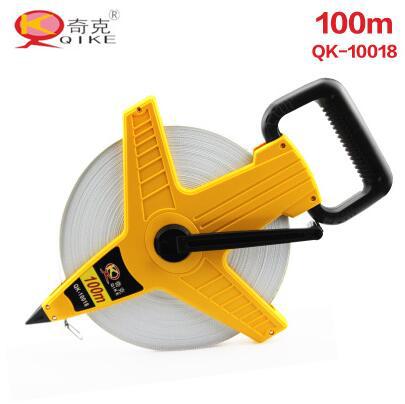 奇克QK-10018  100米玻璃纤维架式布卷尺 皮卷尺