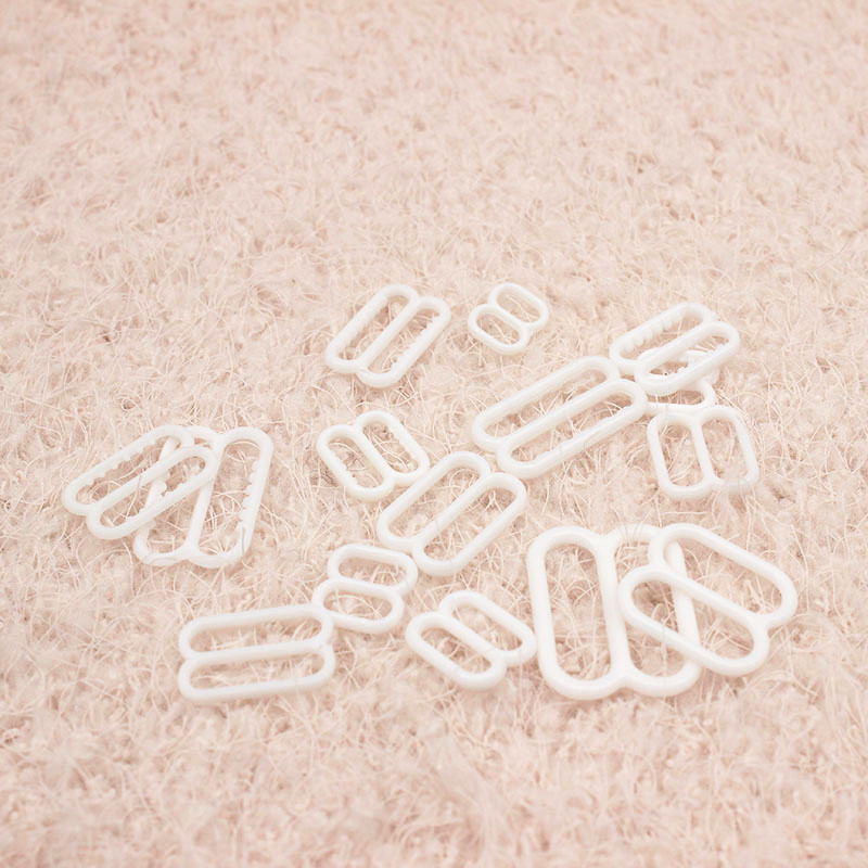 Provide bra accessories underwear accessories adjustment buckle connection plastic nylon material black white transparent 8 buckle