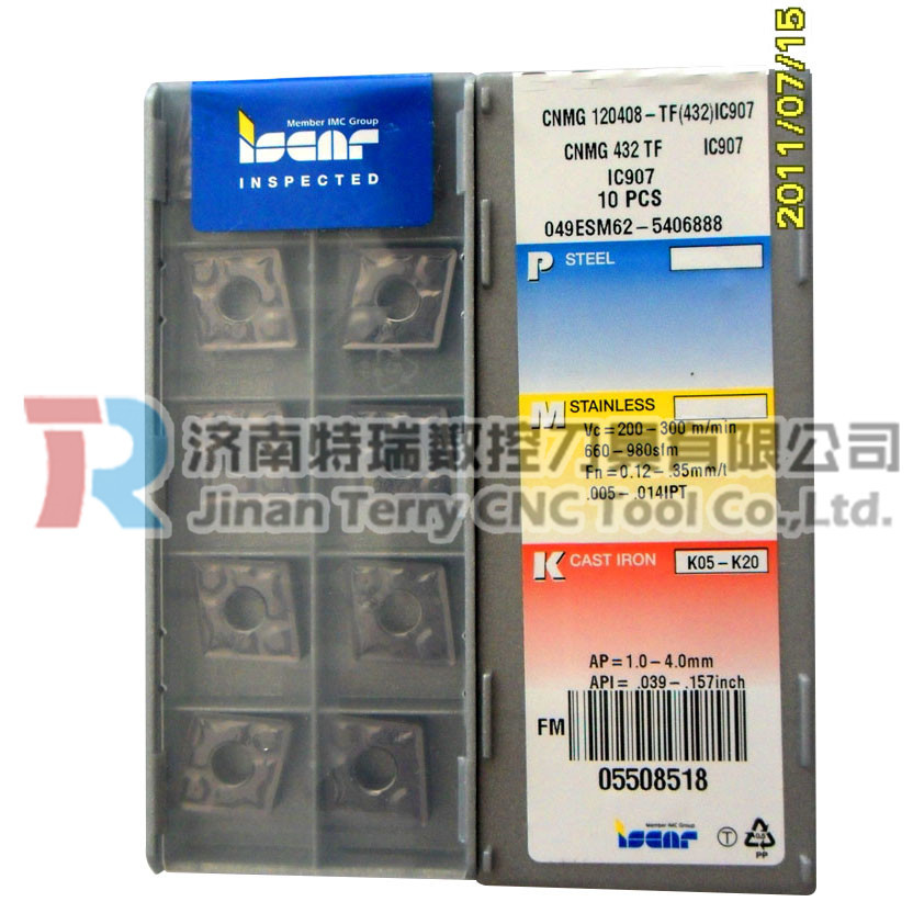 以色列原装正品伊斯卡刀片CNMG120404-NF IC9025锻钢件