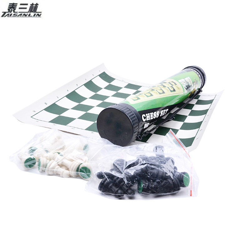 Ajedrez de viaje plegable para exterior, regalo para estudiantes, piezas tridimensionales, juego de mesa para padres e hijos