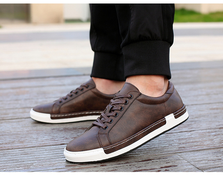 Men's Casual Solid Color Round Toe Skate Shoes display picture 1