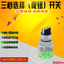 LAY37(PBC)-20X/31 Y090-20X/31 三档选择开关 旋钮