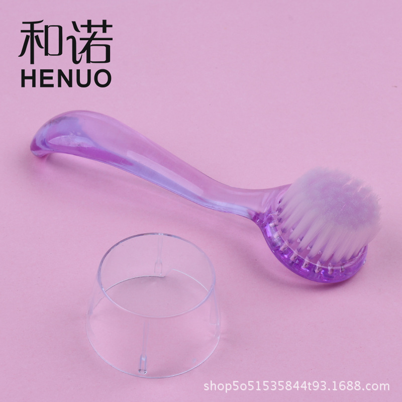 Hono Nail Brush Long handle round head with lid Nail brush Dust dust brush Cleaning brush Makeup Beauty Manicure tools