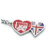 Yiwu manufacturer supply British keychain heart-type keychain car key chain KCUK-0074