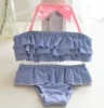 Blue split tube top