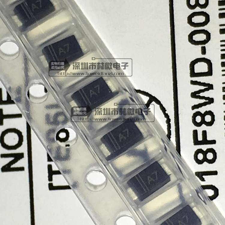 厂家M7 A7 F7 SMD贴片整流二极管SMA DO-214AC 1A/1000V1N4007