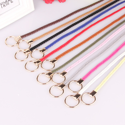 New women's thin belt, hand-woven thin belt, dress decoration, versatile casual belt wholesale 617