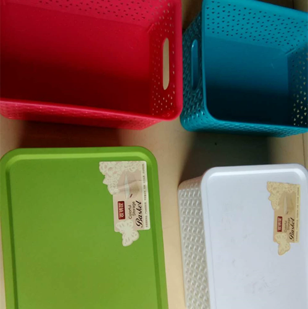 Covered hollow plastic storage box for underwear and socks storage box