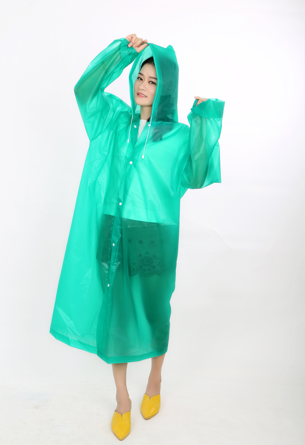 非一次性雨衣eva磨砂雨衣半透明雨衣雨披-阿里巴巴