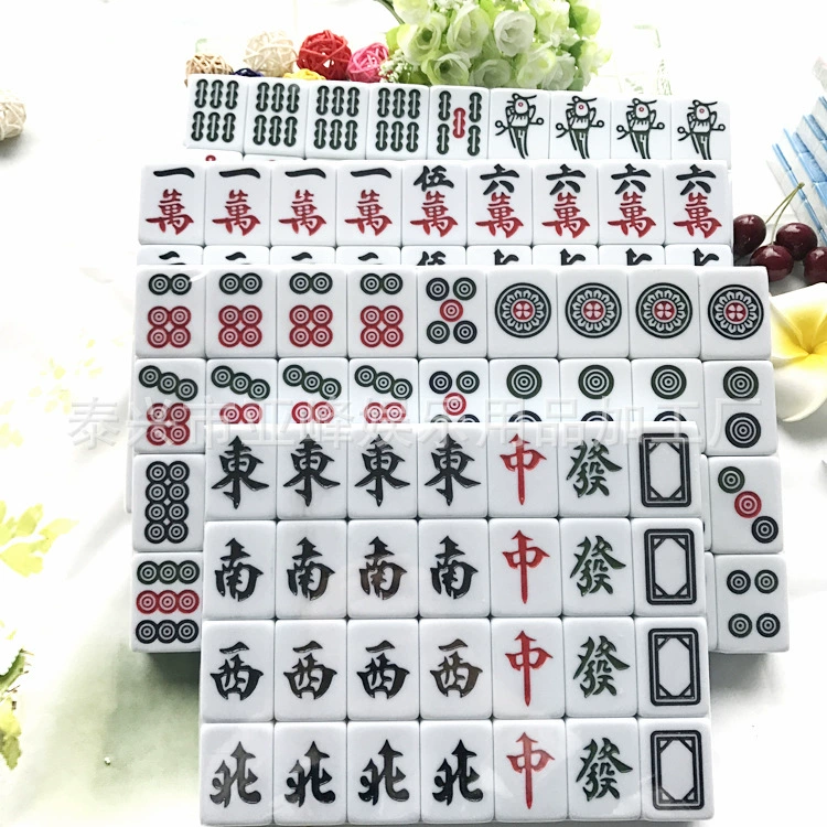 【Yafeng Entertainment】Большие домашние плитки для маджонга ручной работы, высшего качества, 40 штук. # 42 # Акриловый меламиновый маджонг