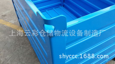 上海汽车零部件周转料架钢制周转箱金属波纹板箱金属箱铁板箱