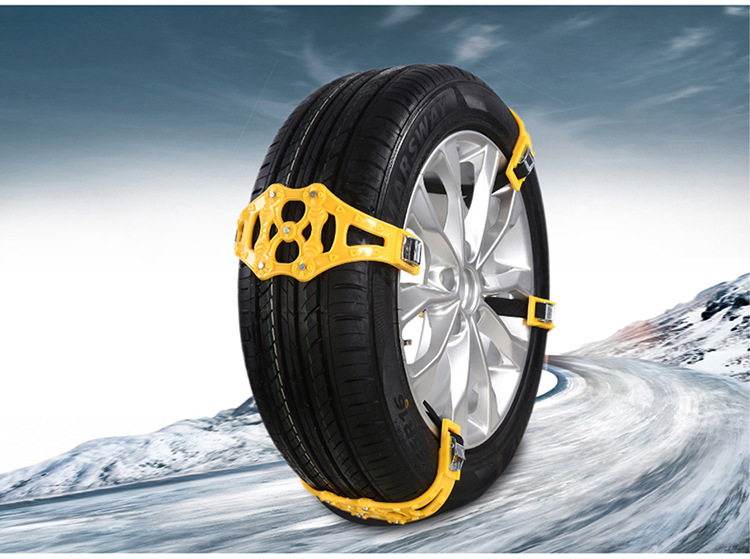 Universal Car Tire Anti-Skid Chains 0kg Quick Installation Rubber Snow Emergency Anti-Skid Straps for Sedans and SUVs