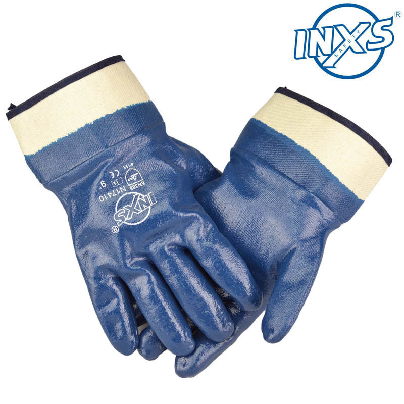 INXS赛立特N17410耐油手套 丁腈涂层耐磨手套 通用劳保手套批发