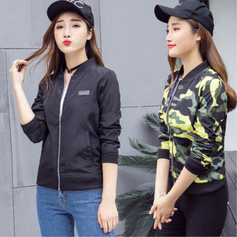 短款外套女2019春秋裝新款小個子夾克韓版百搭薄款休閑港風棒球服