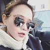 Fashionable trend sunglasses, retro face blush, glasses, Korean style, European style, internet celebrity, wholesale