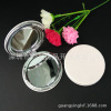 Guangdong manufacturer direct selling PU metal simple mirror round portable pocket high -end makeup mirror promotion gift mirror