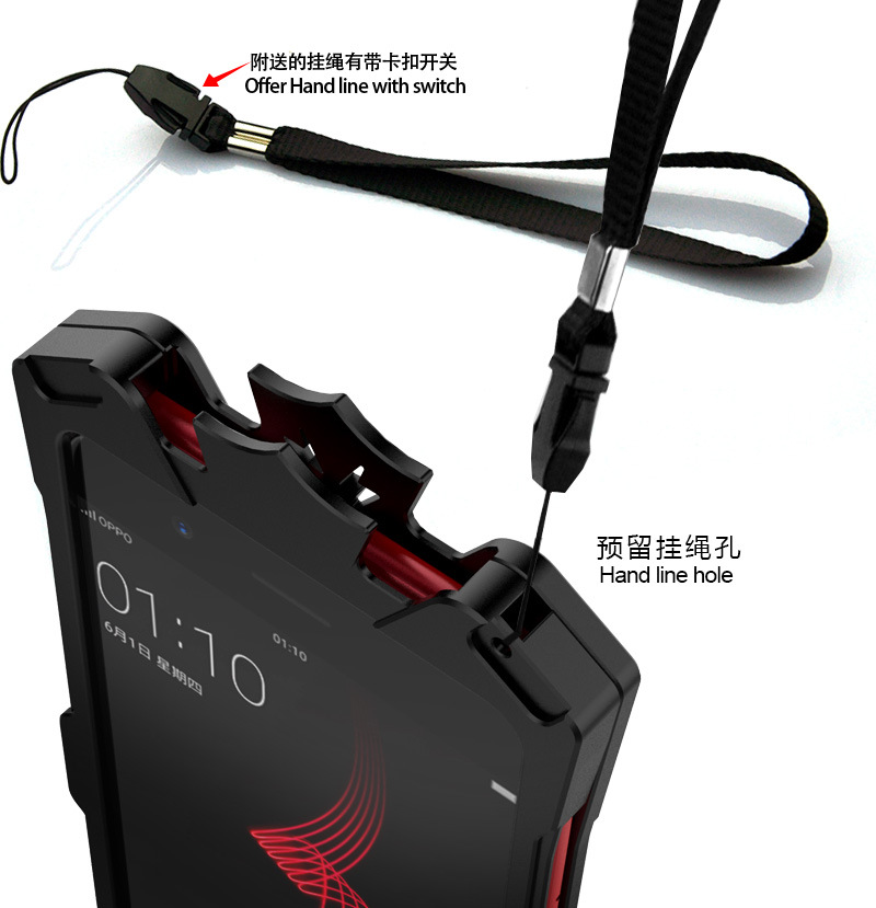 SIMON THOR Aviation Aluminum Alloy Shockproof Armor Metal Case Cover for OPPO R11s