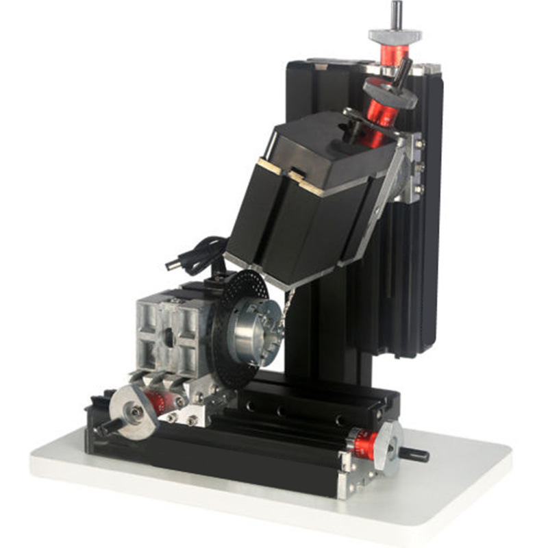 60W大功率微型机床 迷你单机金属分度铣床DIY 6轴钻孔铣床