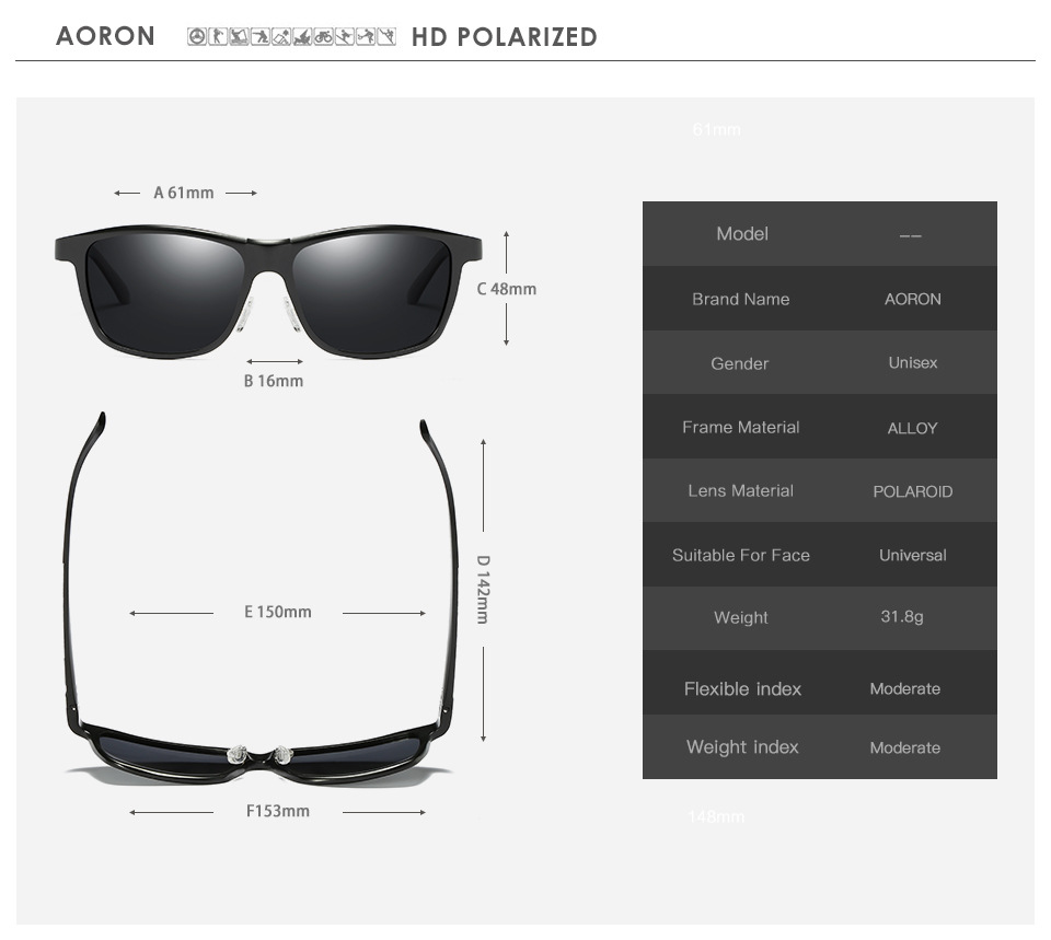 Gafas de sol polarizadas para ciclismo y pesca de aluminio_voghion.com