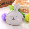 Cartoon silica gel wallet, cute rabbit, small bag, key bag, South Korea