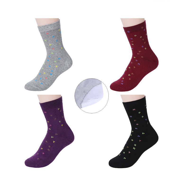 Half-foot foot dry foot crack anti-crack socks colored cotton thickened non-fading anti-crack socks for parents gifts