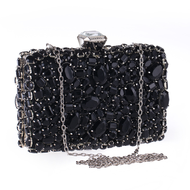 Acrylic Diamond-encrusted Evening Bag With One-handed Banquet Handbag display picture 2