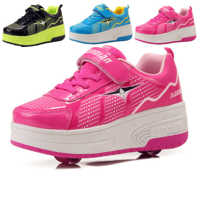 Cross border Source of goods Heelys Two wheels the skating shoes men and women Children's shoes Baozou shoes factory Direct selling On behalf of