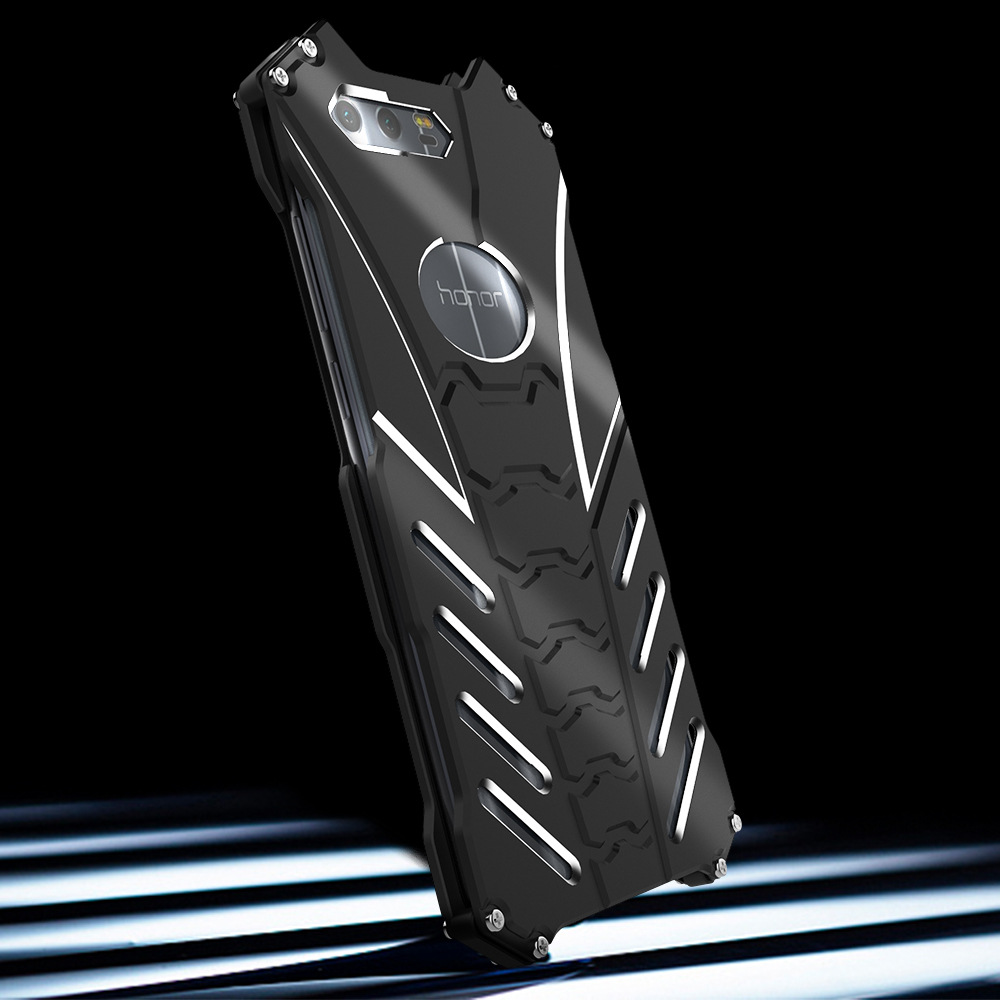 R-Just Batman Shockproof Aluminum Shell Metal Case with Custom Stent for Huawei Honor 9