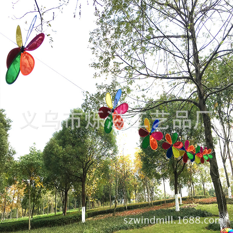厂家直销 六彩串风车 户外串式风车 商场公园活动节日装饰|ms