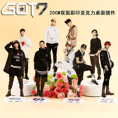 BamBam王嘉尔林在范金有谦Mark段宜恩GOT7明星周边亚克力人型立牌|ru