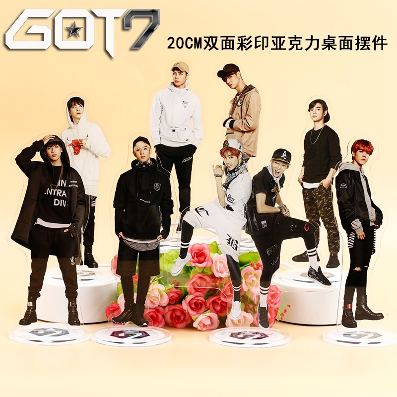 BamBam王嘉尔林在范金有谦Mark段宜恩GOT7明星周边亚克力人型立牌|ru