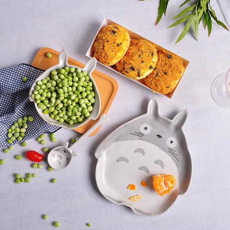 Ceramic tableware, creative ecological cartoon set, hand painting, wholesale