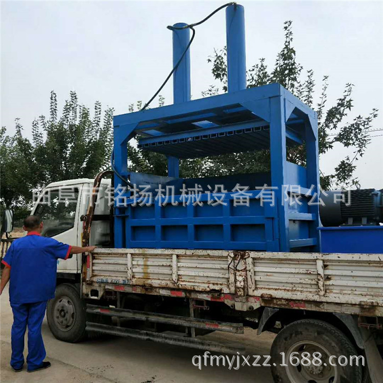 贺州纺织/服装打包机双杠立式废纸箱液压打包机厂