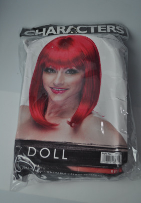 Estilo europeo y americano cos / party peluca popular fiesta cubierta de cabeza de fábrica cabello liso