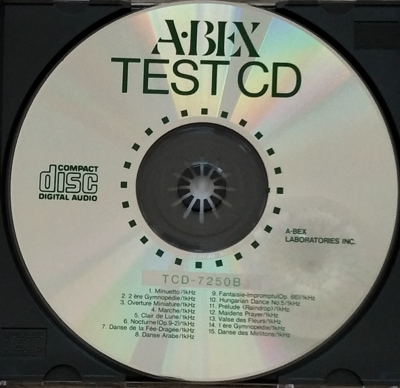 ABEX тестовый диск поставка ABEX TCD-7250B черная точка тест отпечатков пальцев