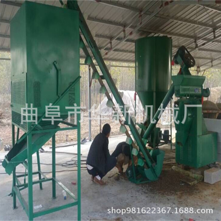 时产500公斤饲料机组养殖饲料加工设备 多用途组合式颗粒饲料机组